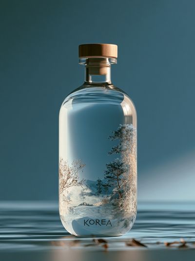 Korea Glass Bottle Photography Poster.
