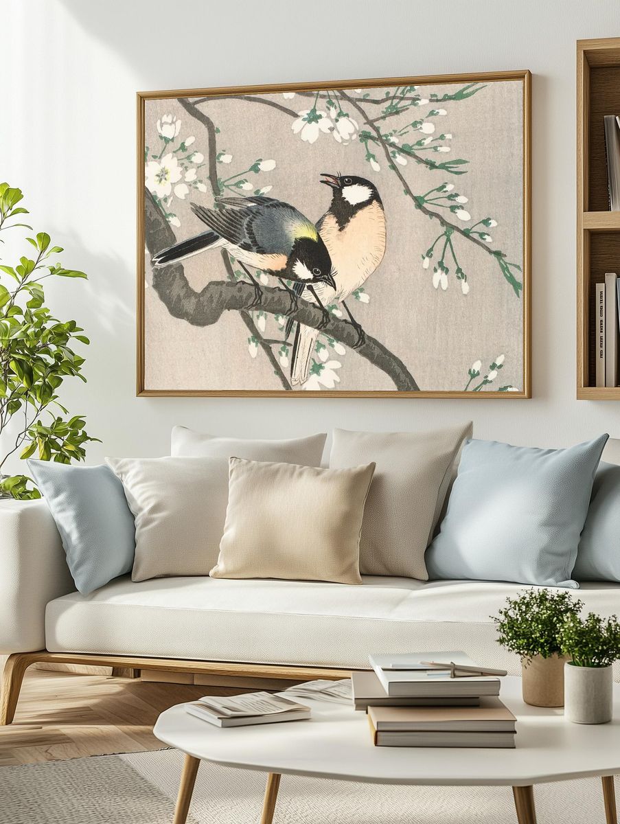 Tits Cherry Branch (1900–1910) Ohara. — room view 2