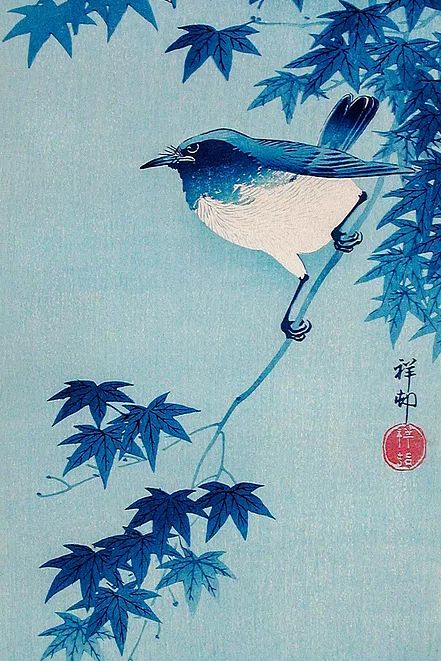 Robin Maple Branch (1935) Ohara. poster — fine-art art