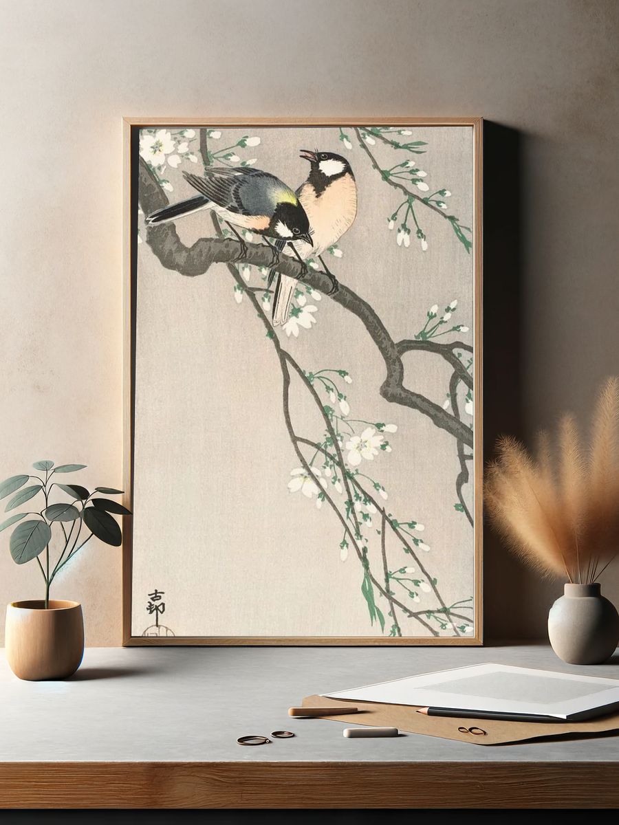 Tits Cherry Branch (1900–1910) Ohara. — room view 2
