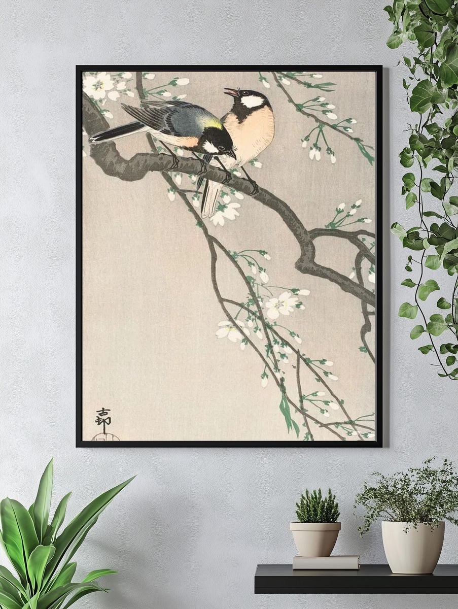 Tits Cherry Branch (1900–1910) Ohara. — room view 4