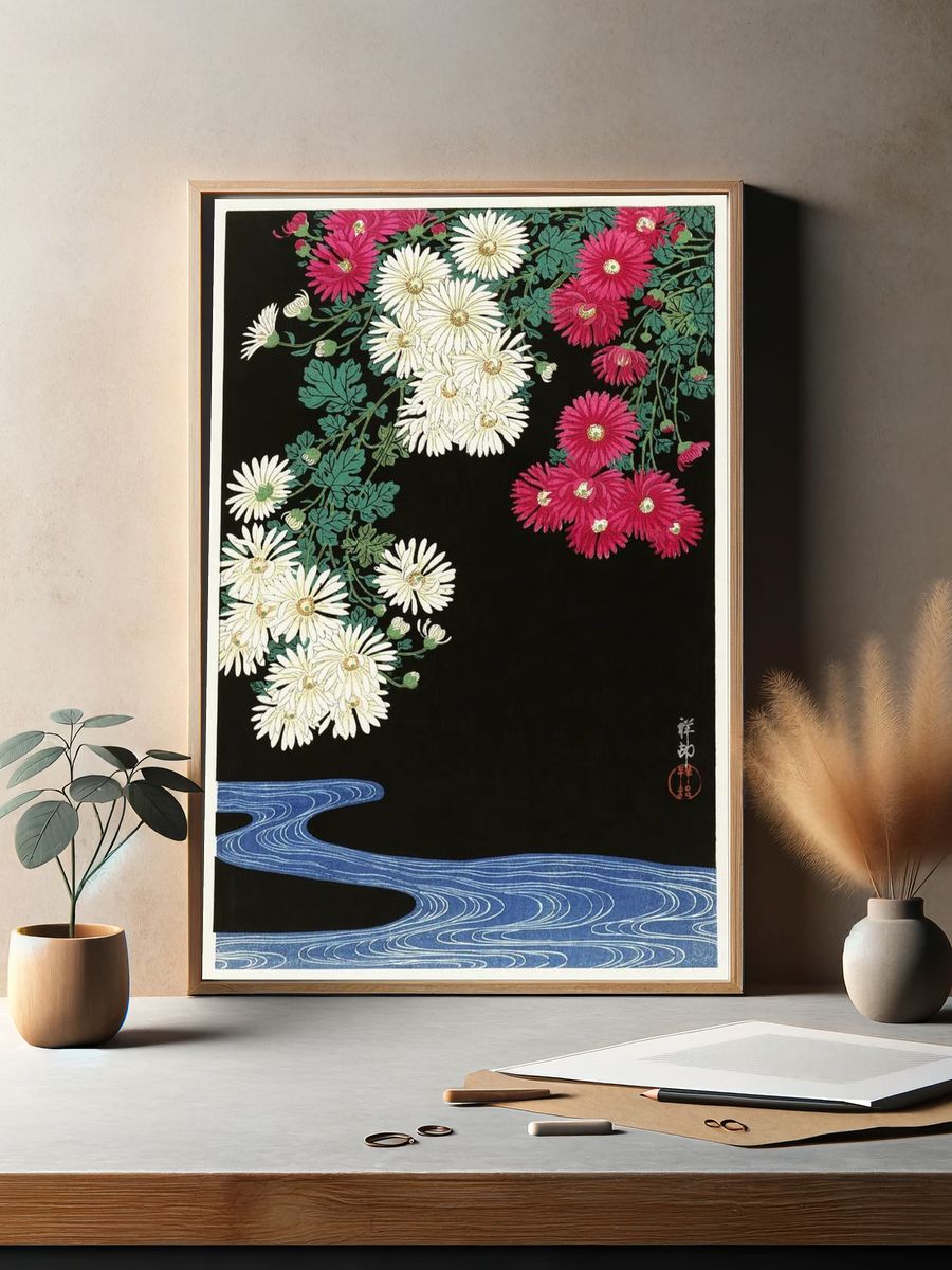 Chrysanthemums (1925-1936) Ohara Koson (1877-1945). — room view 2