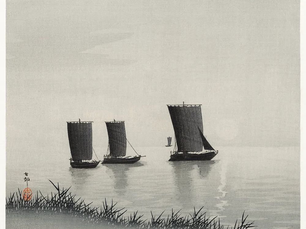 Fishing boats (1900 - 1936). poster — fine-art art