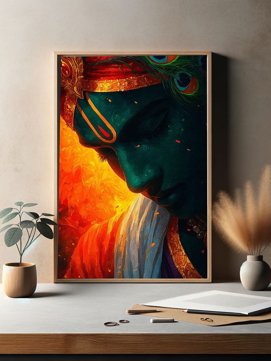 Divine Krishna — Fine Art Print. — room view 2