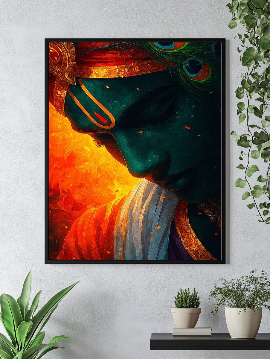 Divine Krishna — Fine Art Print. — room view 4