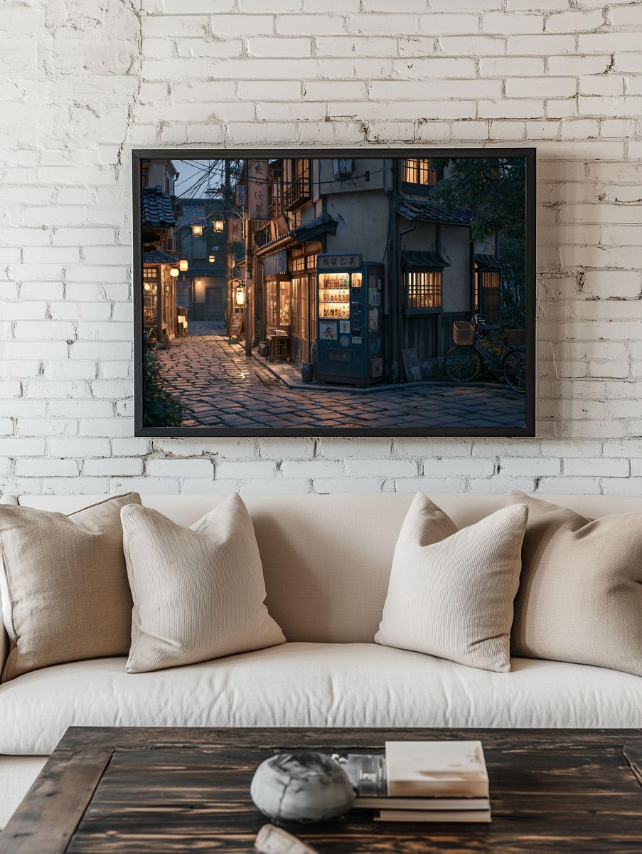 Kyoto Alley at Dusk Poster. — room view 1