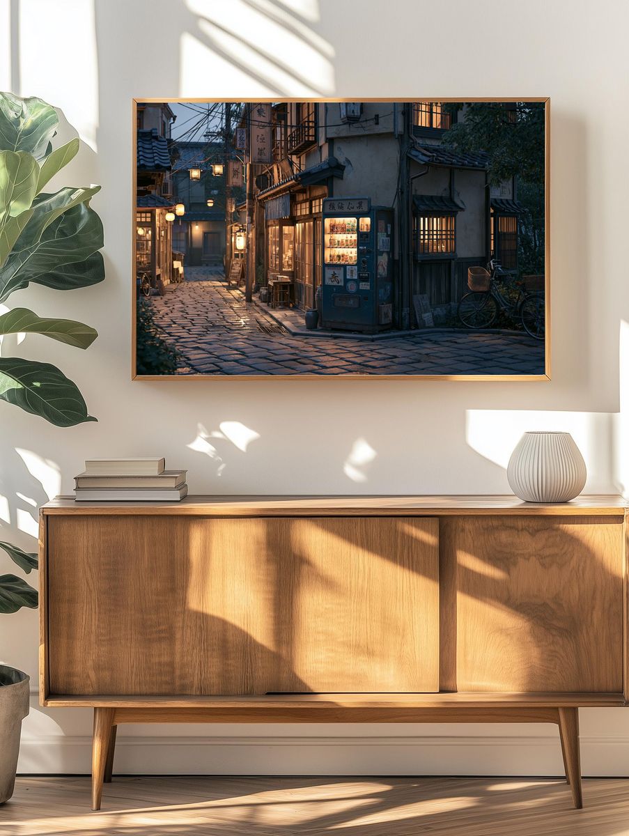 Kyoto Alley at Dusk Poster. — room view 3