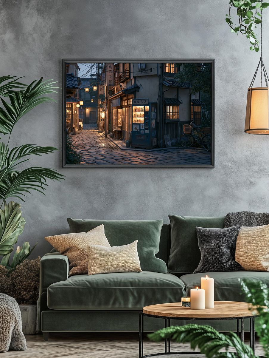 Kyoto Alley at Dusk Poster. — room view 4