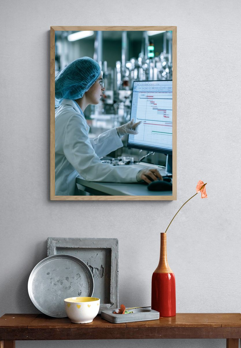 Lab Scientist at Work Photography Poster. — room view 3