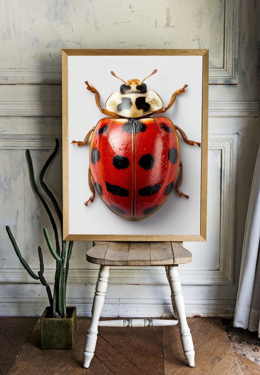 Ladybug Macro Photography Poster room preview