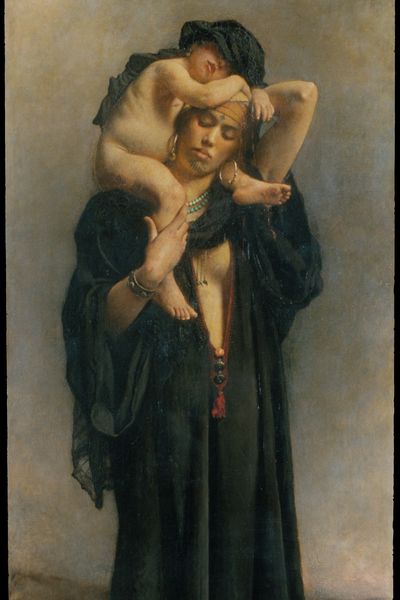 An Egyptian Peasant Woman and Her Child by Léon Bonnat — Art Print.