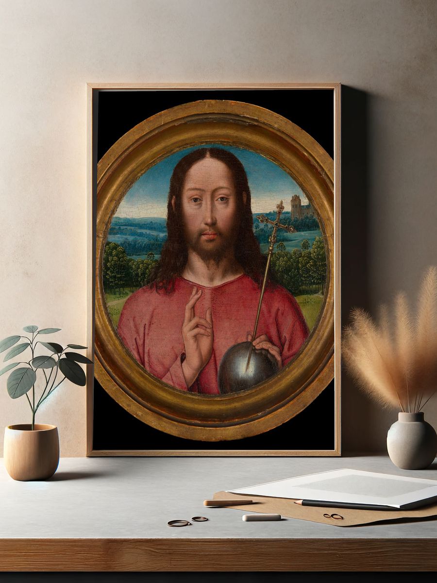 Salvator Mundi by Hans Memling — Art Print. — room view 2