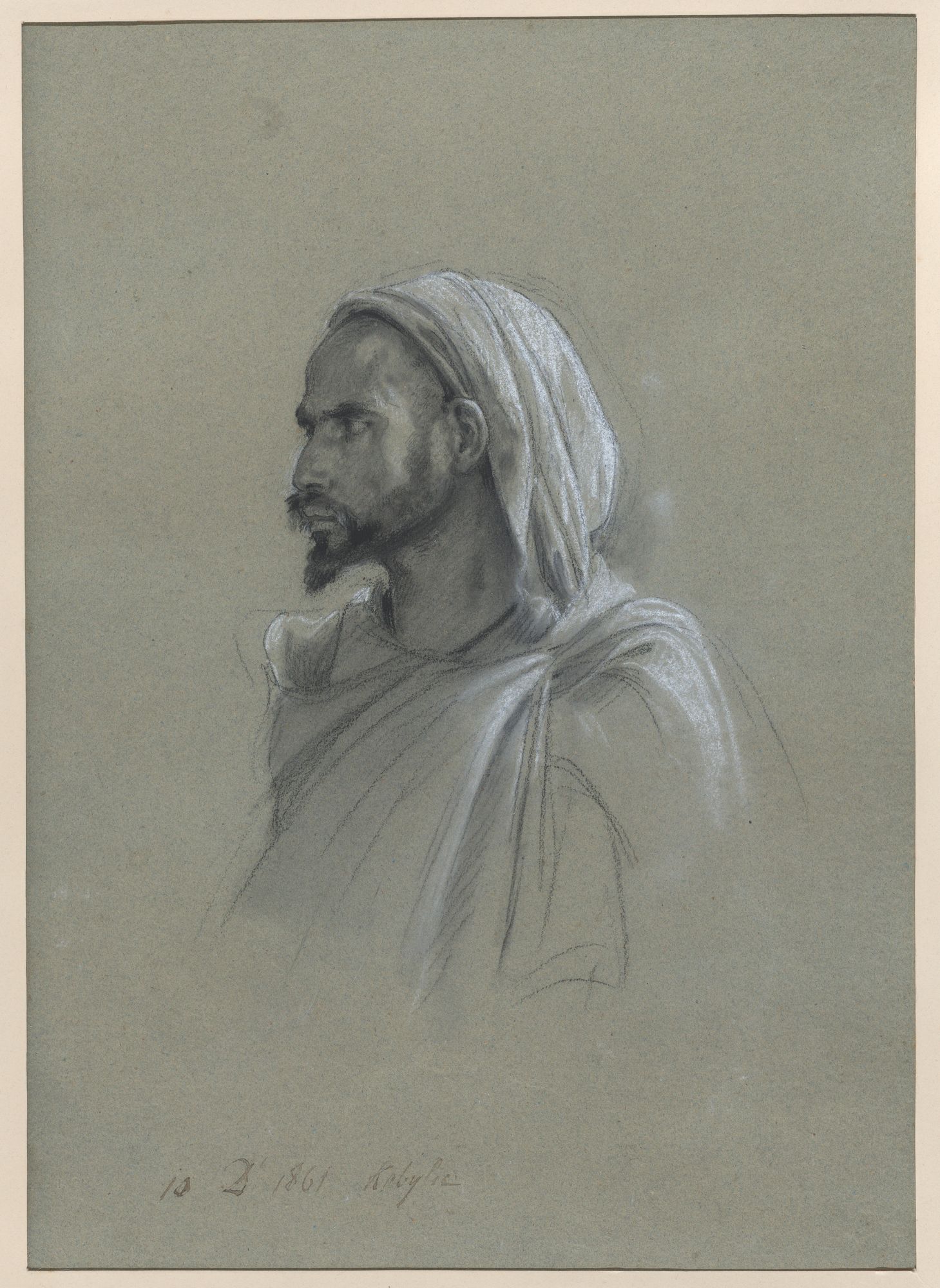 Study of a Kabyle Man, Algeria, December 10, 1861 by Isidore Pils — Art Print. poster detail