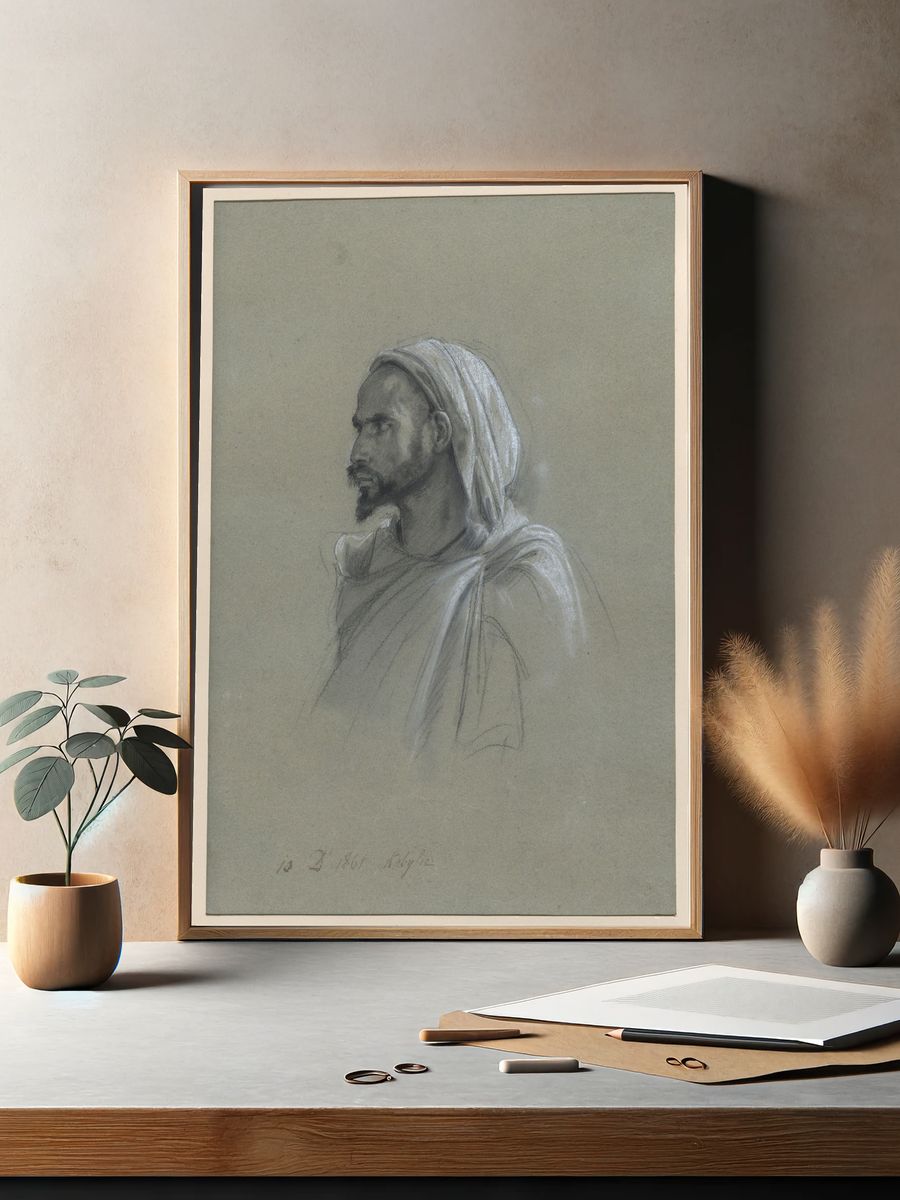 Study of a Kabyle Man, Algeria, December 10, 1861 by Isidore Pils — Art Print. — room view 2