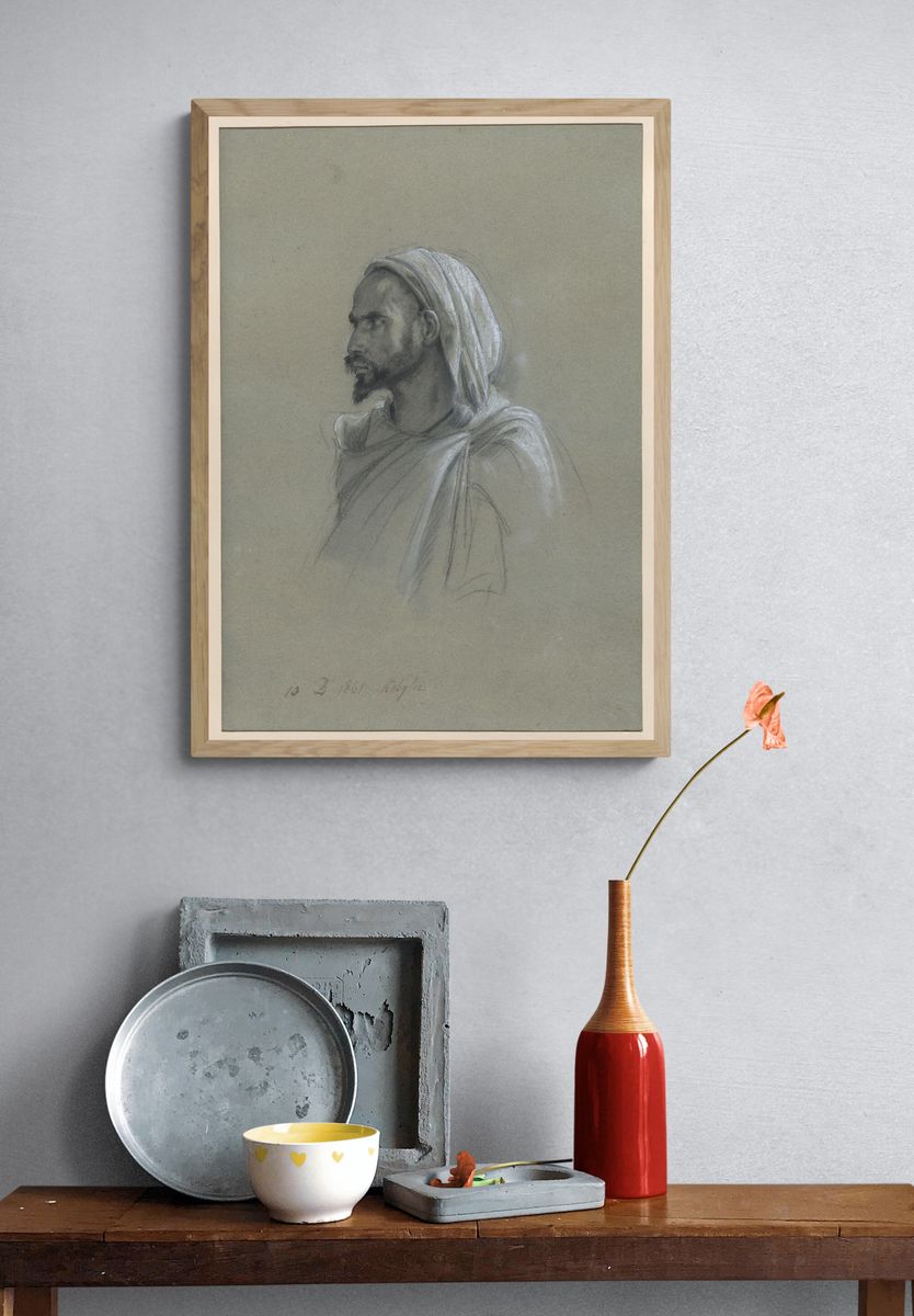 Study of a Kabyle Man, Algeria, December 10, 1861 by Isidore Pils — Art Print. — room view 3