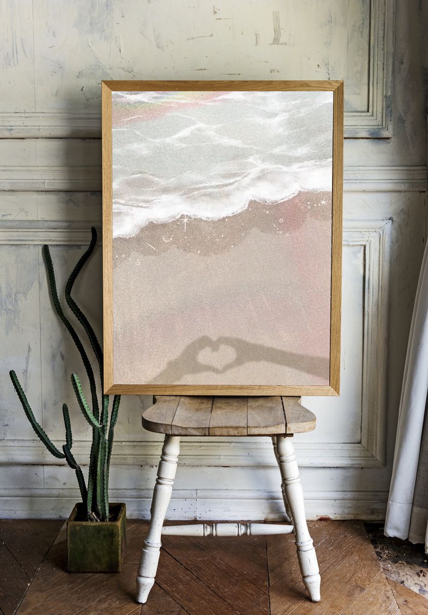 Love by the Ocean — Minimalist Print room preview