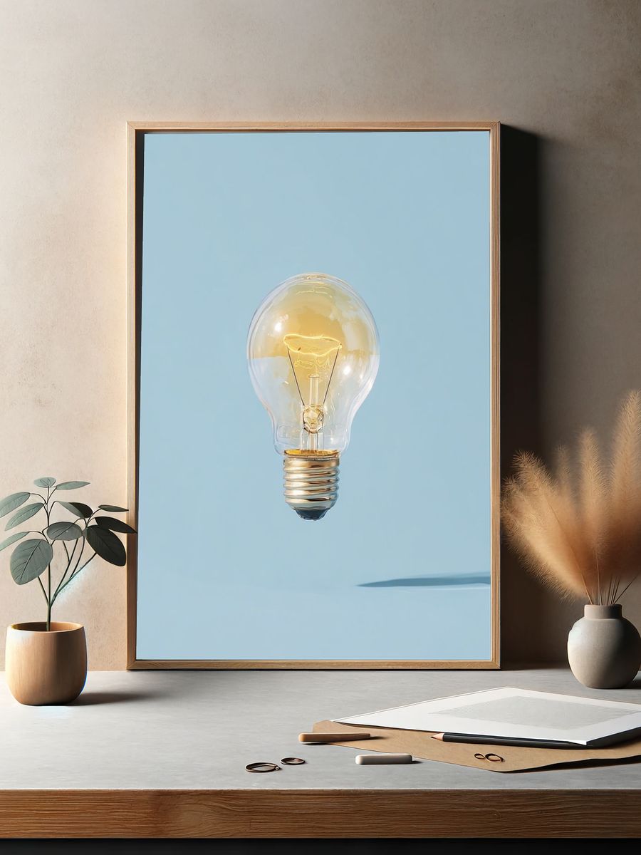 Light Bulb — Minimalist Print. — room view 2
