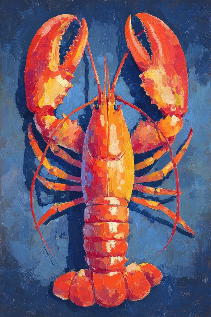 Lobster — Colorful Illustration Print. poster — illustration art