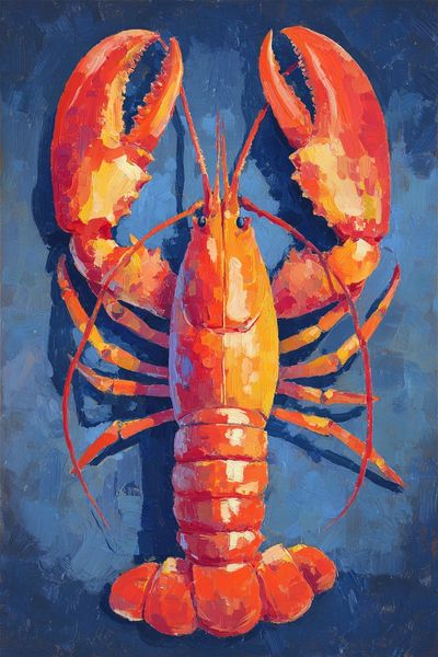 Lobster — Colorful Illustration Print. poster print
