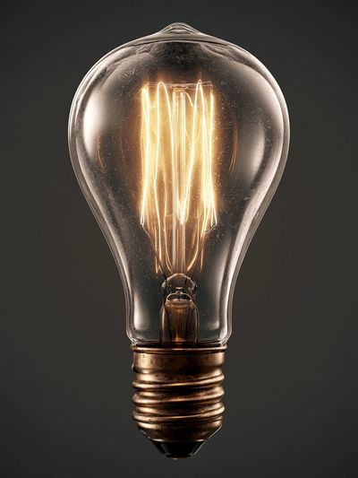 Glowing Light Bulb Photography Poster. poster