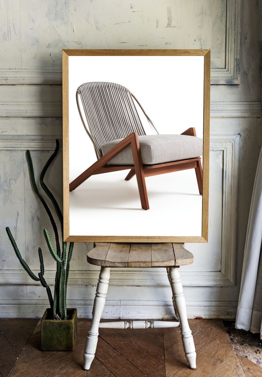 Modern Lounge Chair Photography Print. room preview