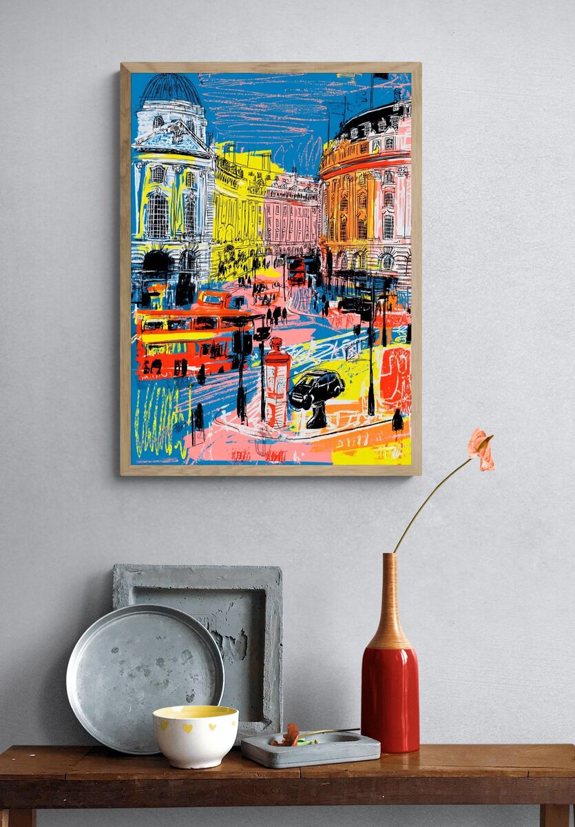 London Cityscape — Illustration Print. — room view 3
