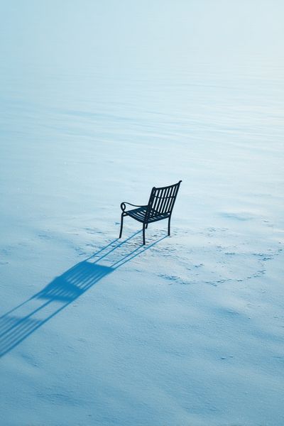Lonely Chair in Snow