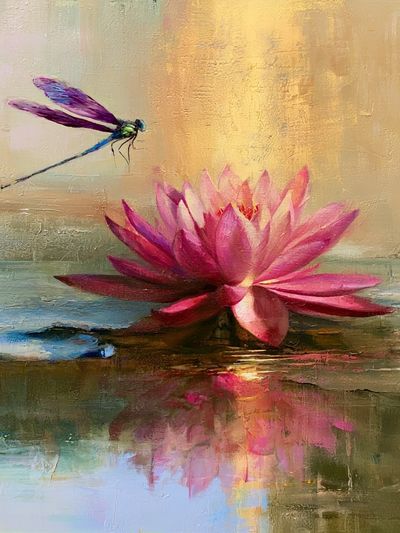 Lotus and Dragonfly Fine-Art Print.