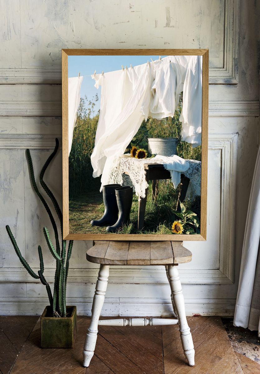 Laundry Day — Vintage Print. room preview