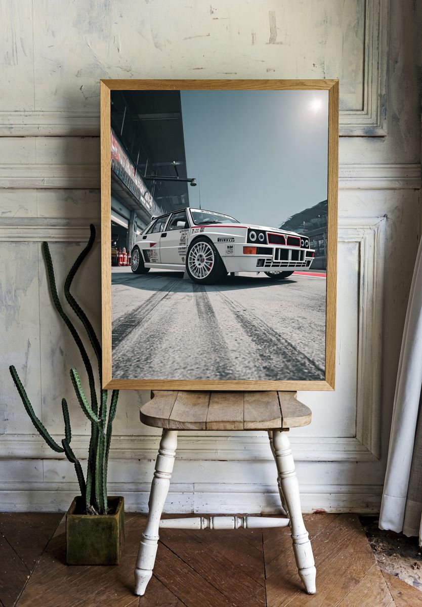 Lancia Delta Rally Car Photography Poster. room preview