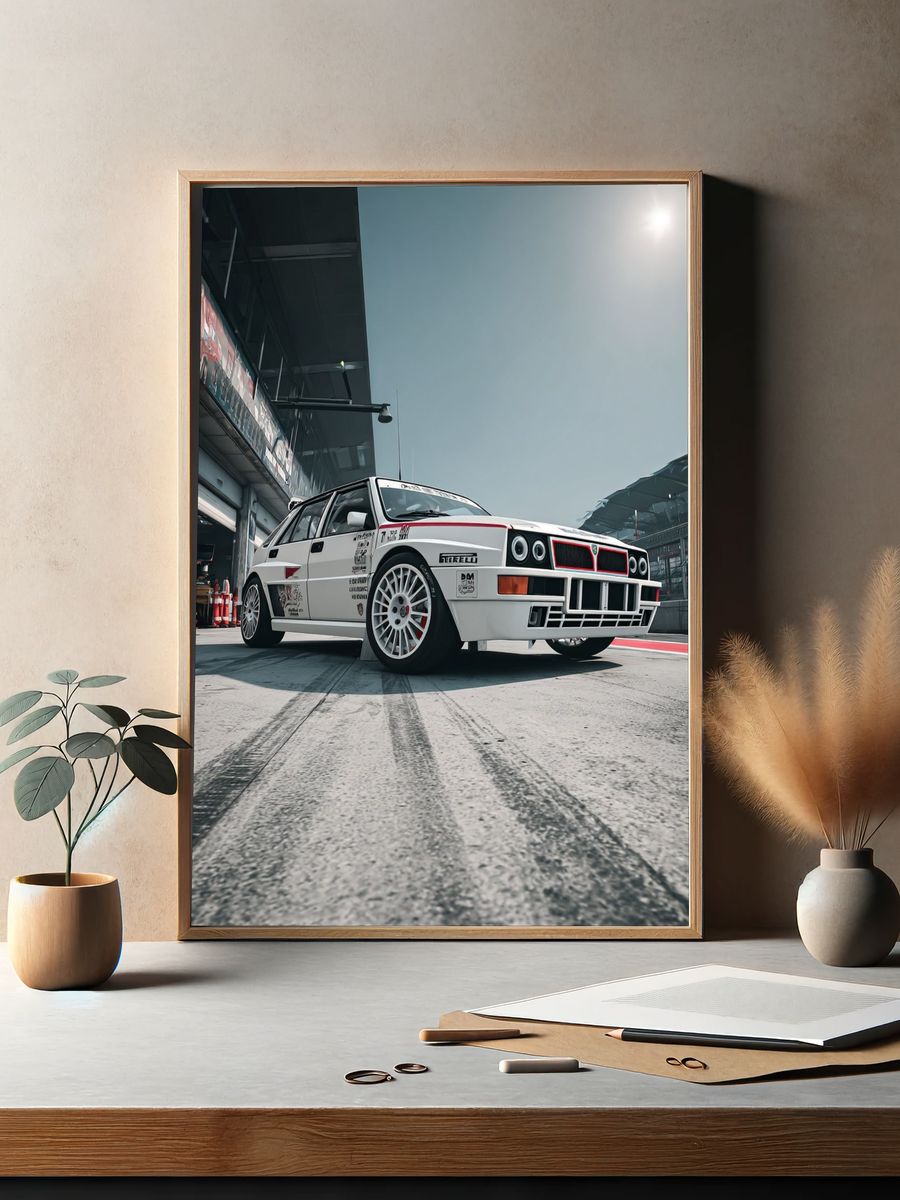 Lancia Delta Rally Car Photography Poster. — room view 2