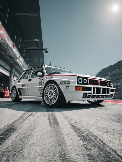 Lancia Delta Rally Car Photography Poster. poster