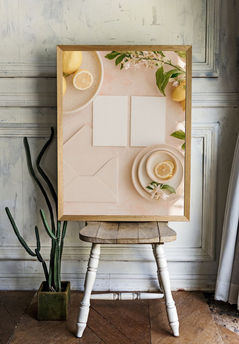 Lemon Still Life Photography Poster. room preview