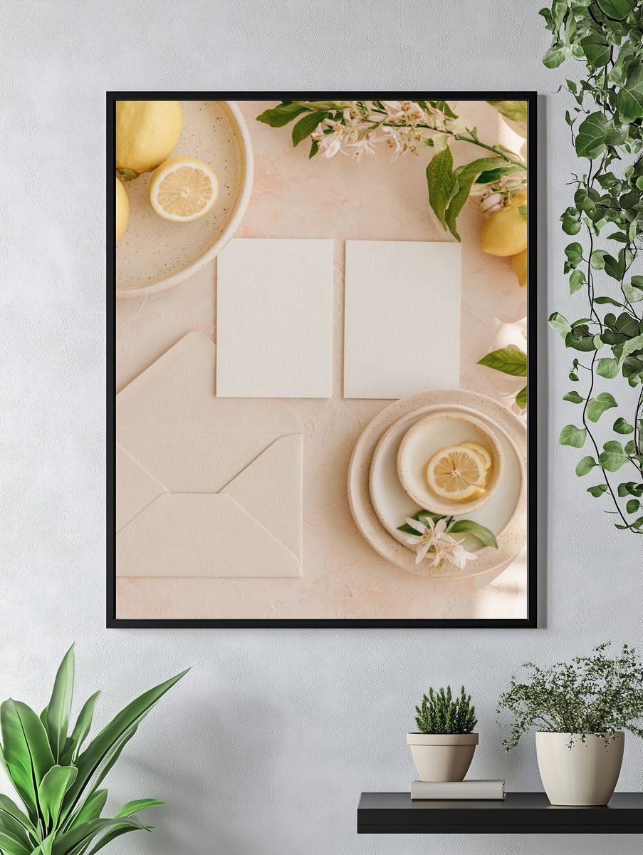Lemon Still Life Photography Poster. — room view 4