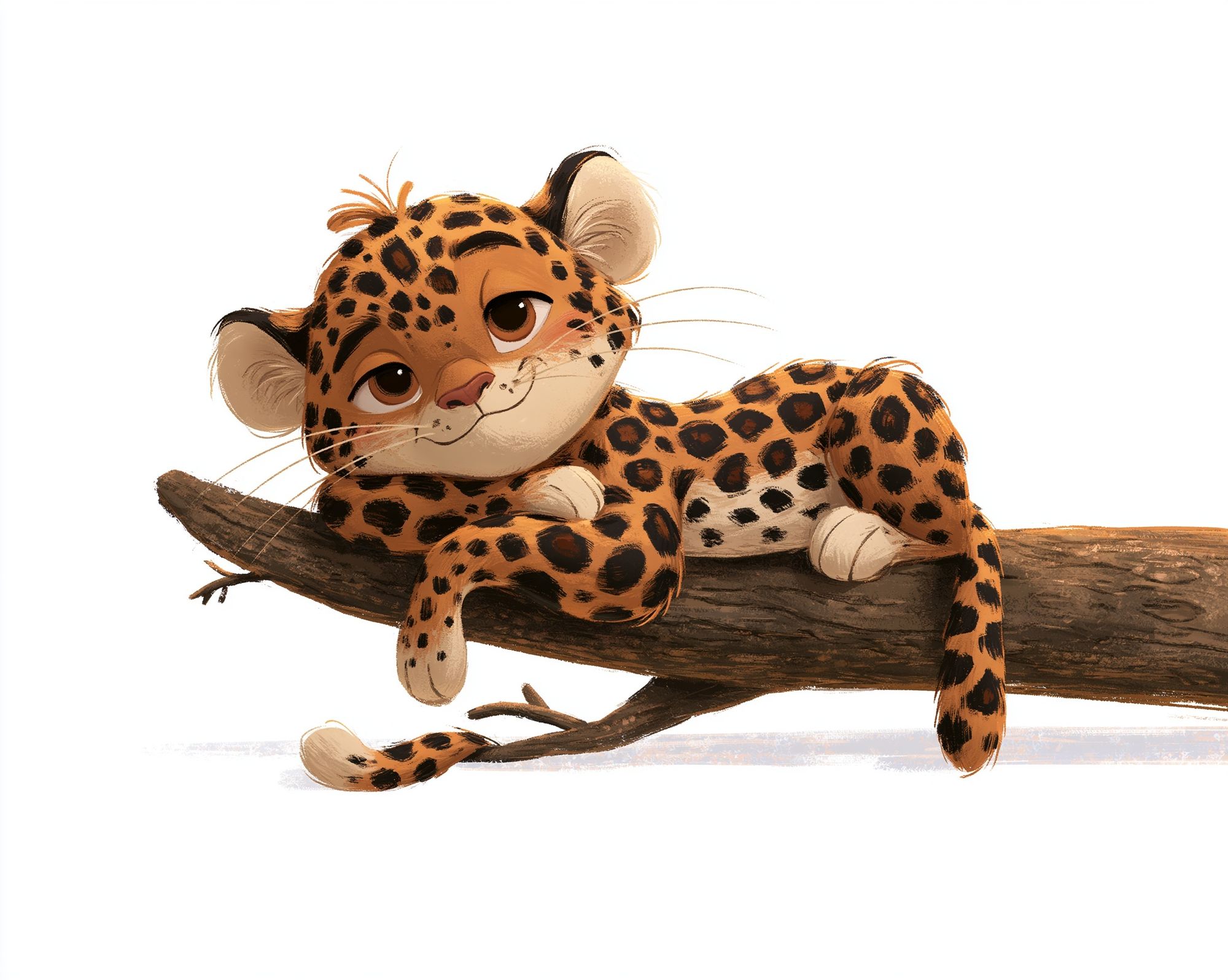 Leopard Cub Illustration Poster. poster detail