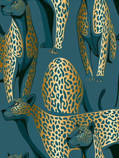 Leopard Pattern Illustration Poster. poster