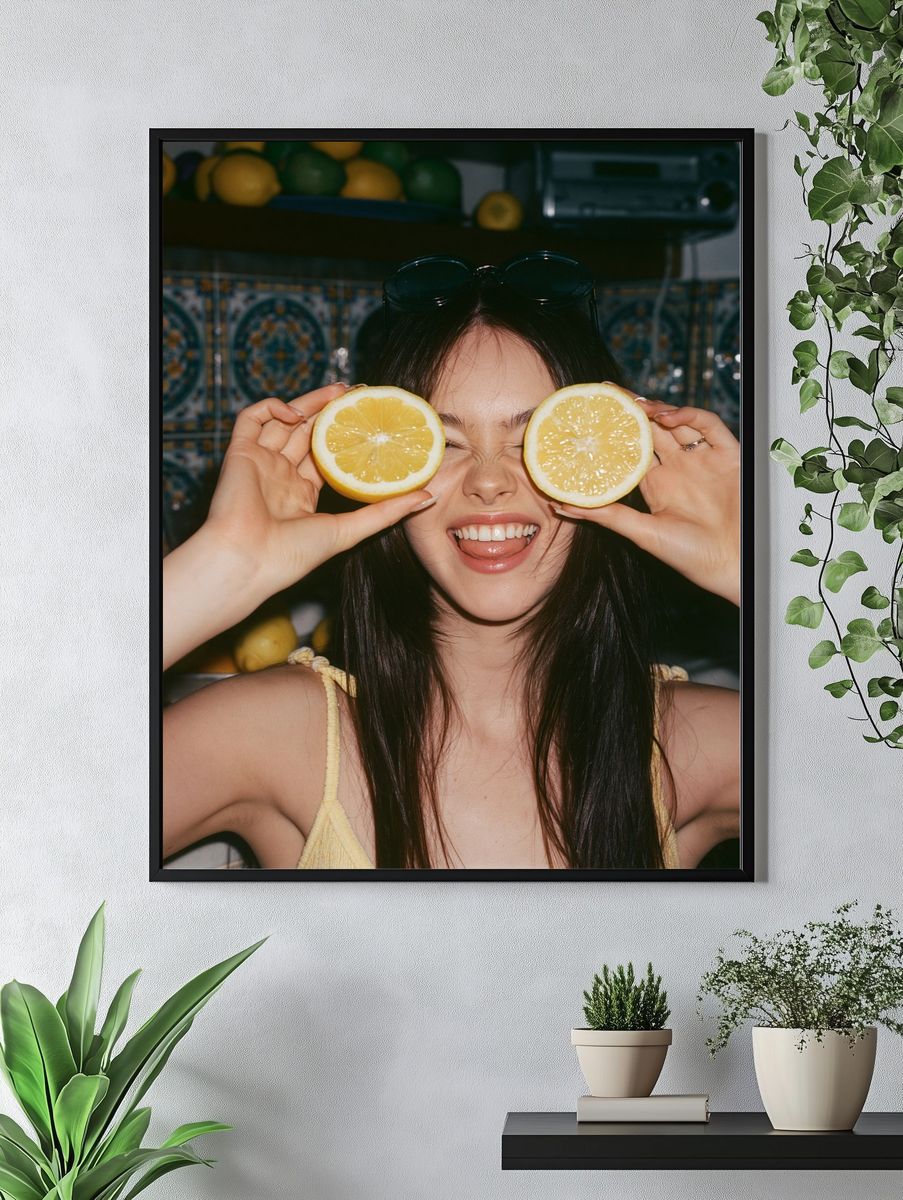 Lemon Eyes Portrait Photography Poster. — room view 4