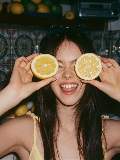 Lemon Eyes Portrait Photography Poster. poster