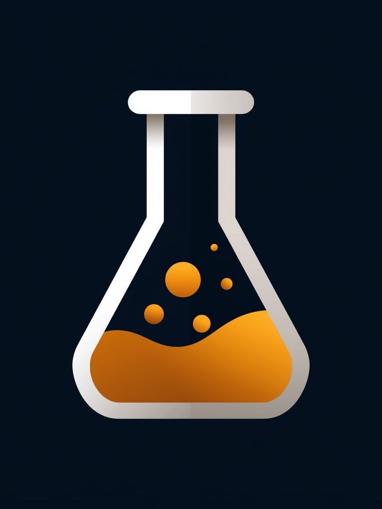 Laboratory Flask Minimalist Print. poster detail