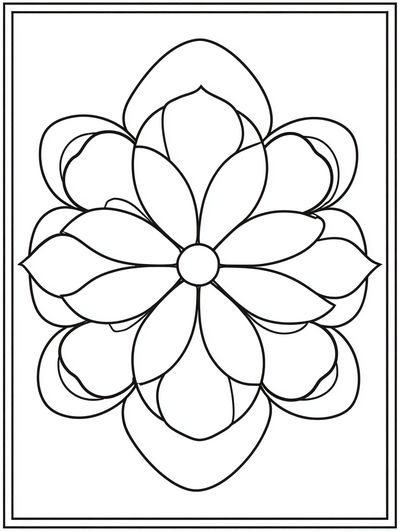 Lotus Flower Line Art Poster