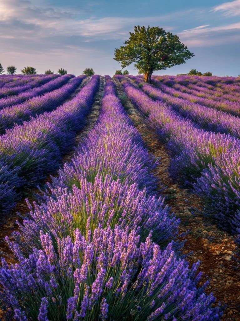 Lavender Field Landscape Poster. poster — nature art