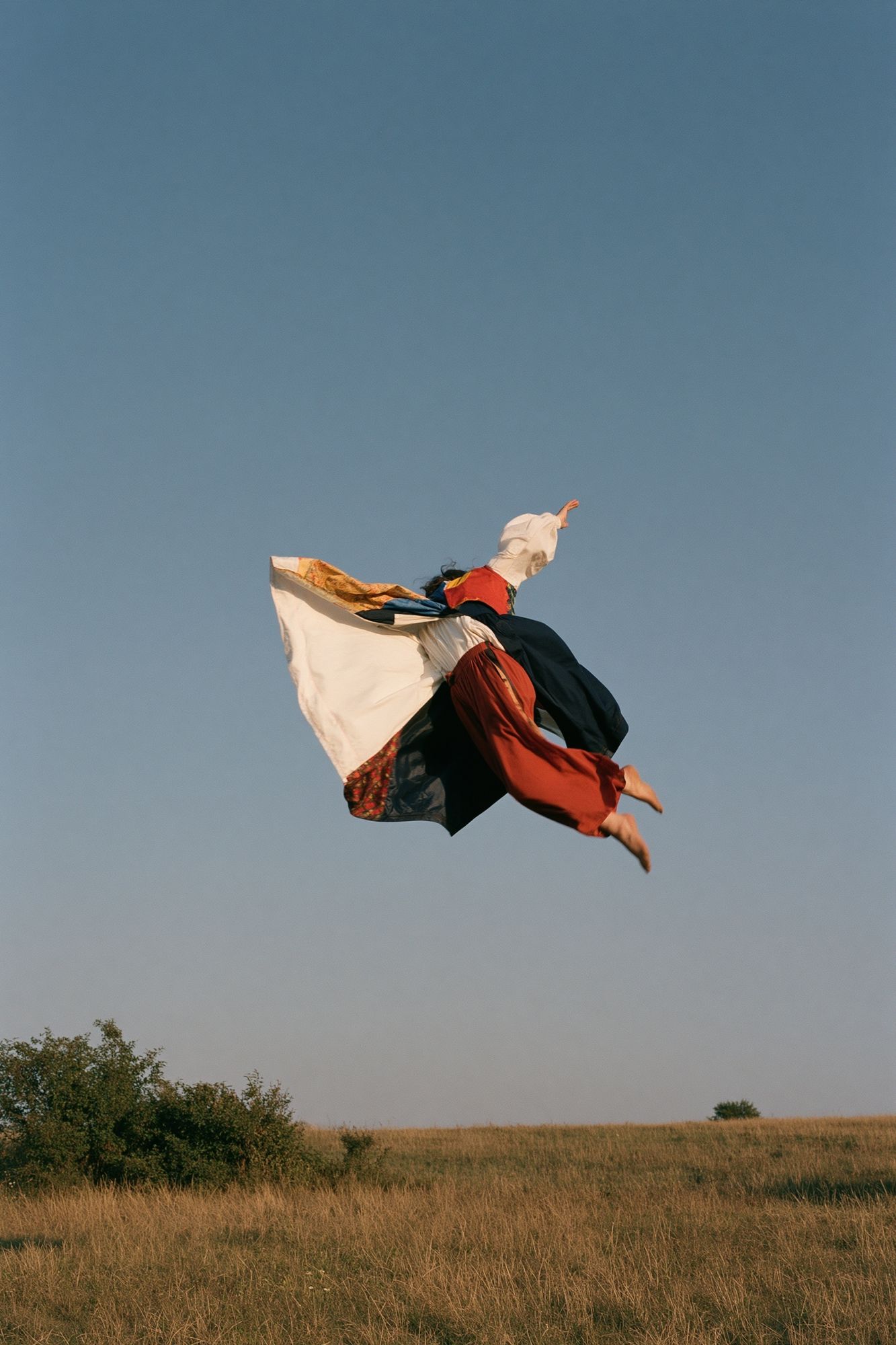 Leaping Figure in Sky Photography Poster. poster — photography art