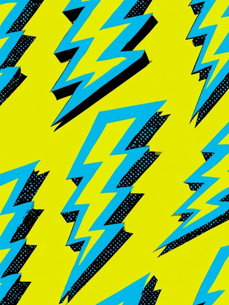 Electric Lightning Pop-Art Poster. poster detail
