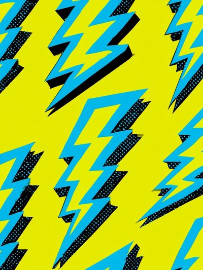 Electric Lightning Pop-Art Poster. poster