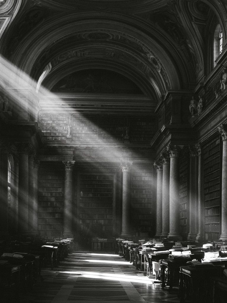 Grand Library Light Beam Poster. poster detail