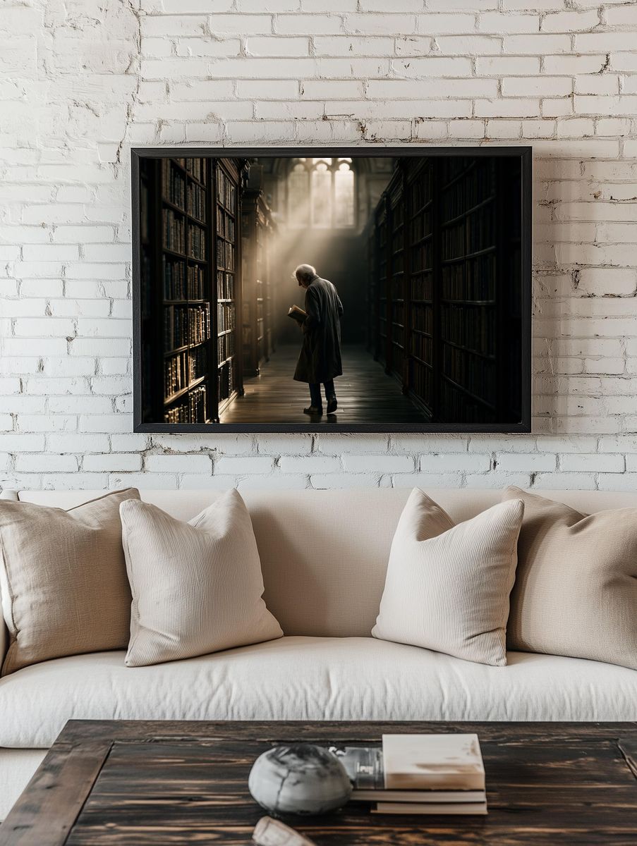 Library Reader Photography Poster. — room view 1