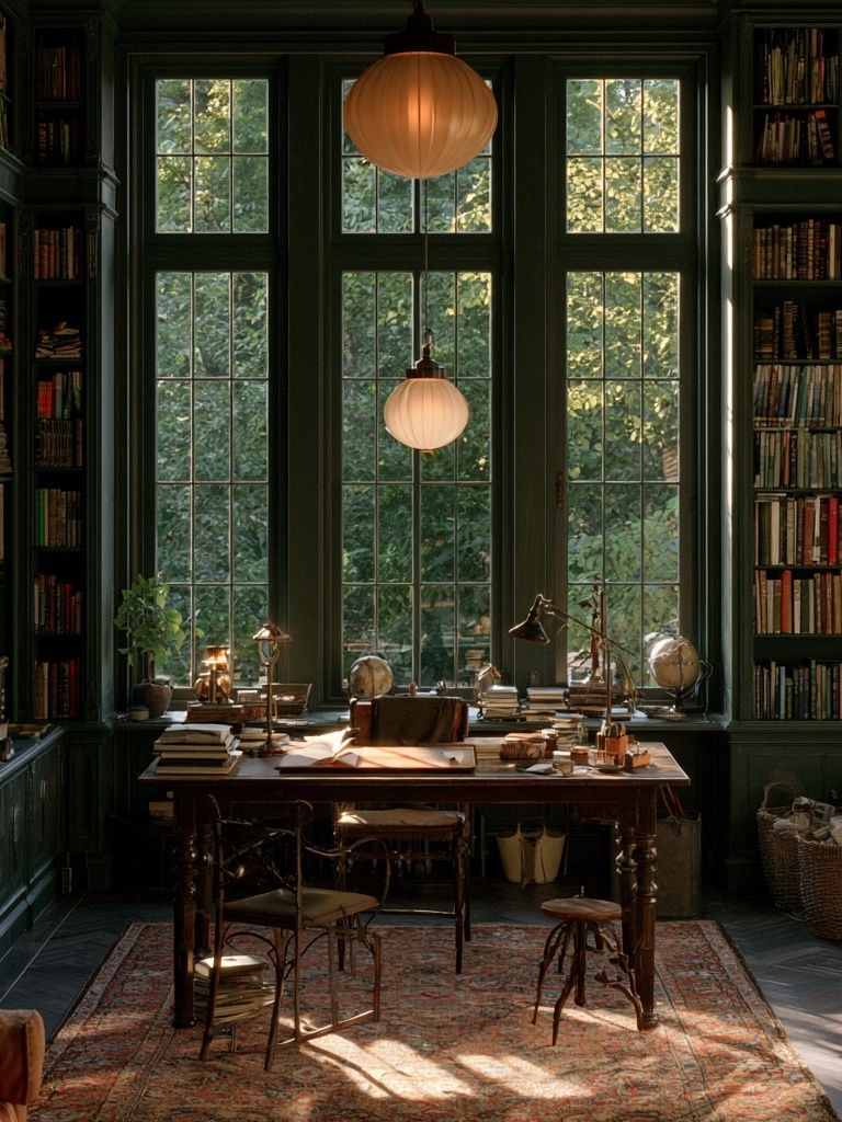 Cozy Library Study Room Poster. poster detail