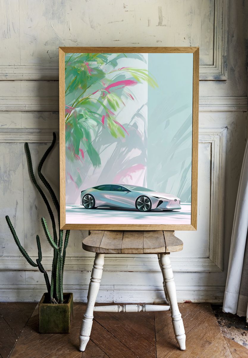Lexus Concept Car Illustration Poster. room preview