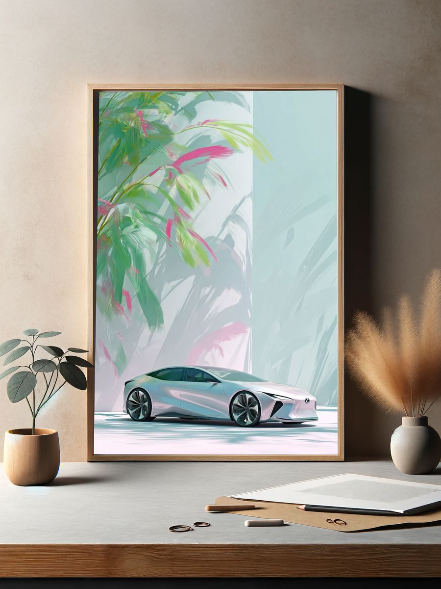 Lexus Concept Car Illustration Poster. — room view 2
