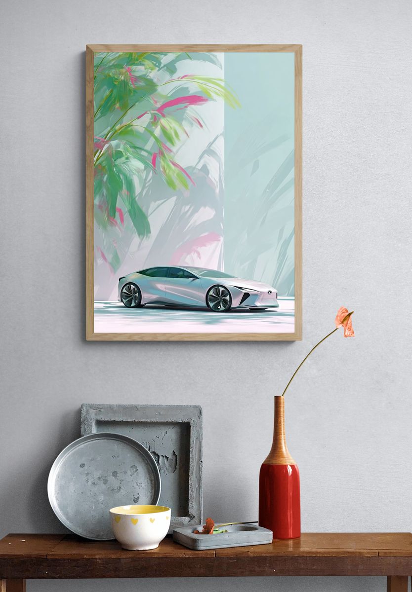 Lexus Concept Car Illustration Poster. — room view 3